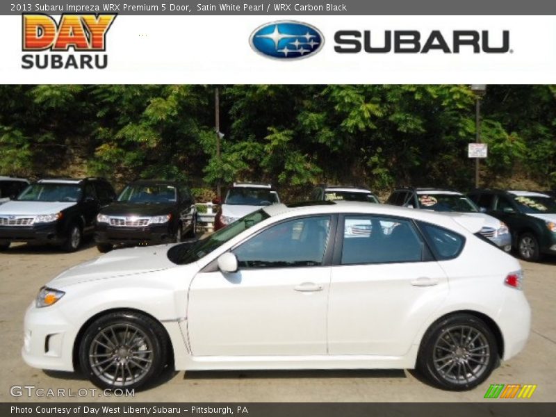 Satin White Pearl / WRX Carbon Black 2013 Subaru Impreza WRX Premium 5 Door