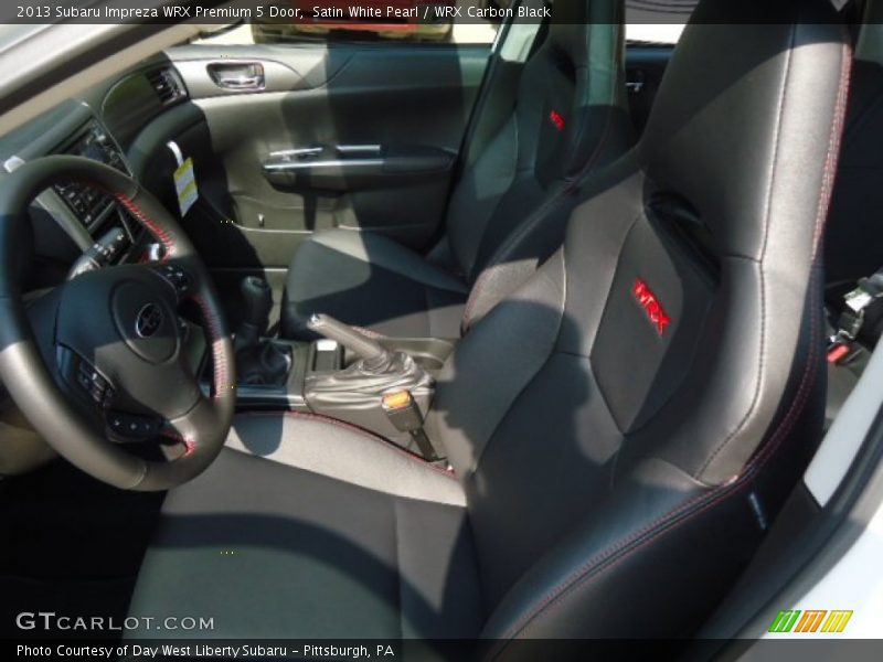 Satin White Pearl / WRX Carbon Black 2013 Subaru Impreza WRX Premium 5 Door