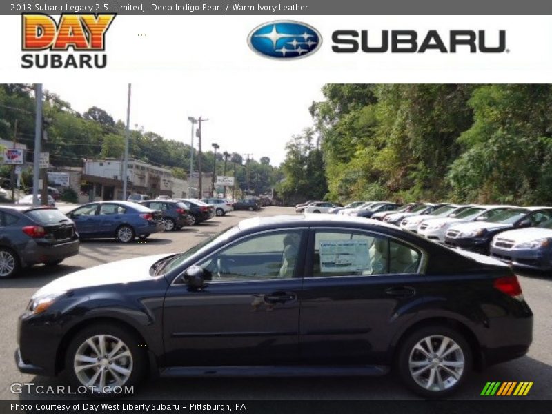 Deep Indigo Pearl / Warm Ivory Leather 2013 Subaru Legacy 2.5i Limited