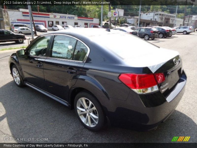 Deep Indigo Pearl / Warm Ivory Leather 2013 Subaru Legacy 2.5i Limited