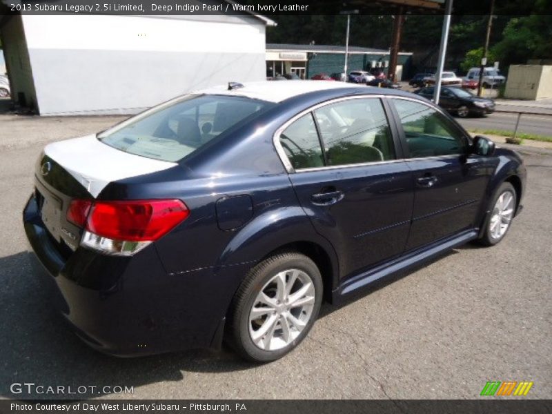 Deep Indigo Pearl / Warm Ivory Leather 2013 Subaru Legacy 2.5i Limited