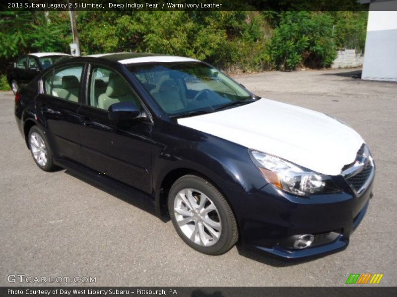 Deep Indigo Pearl / Warm Ivory Leather 2013 Subaru Legacy 2.5i Limited