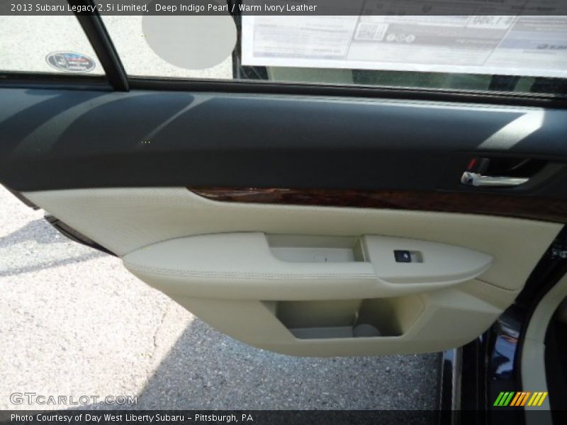 Deep Indigo Pearl / Warm Ivory Leather 2013 Subaru Legacy 2.5i Limited