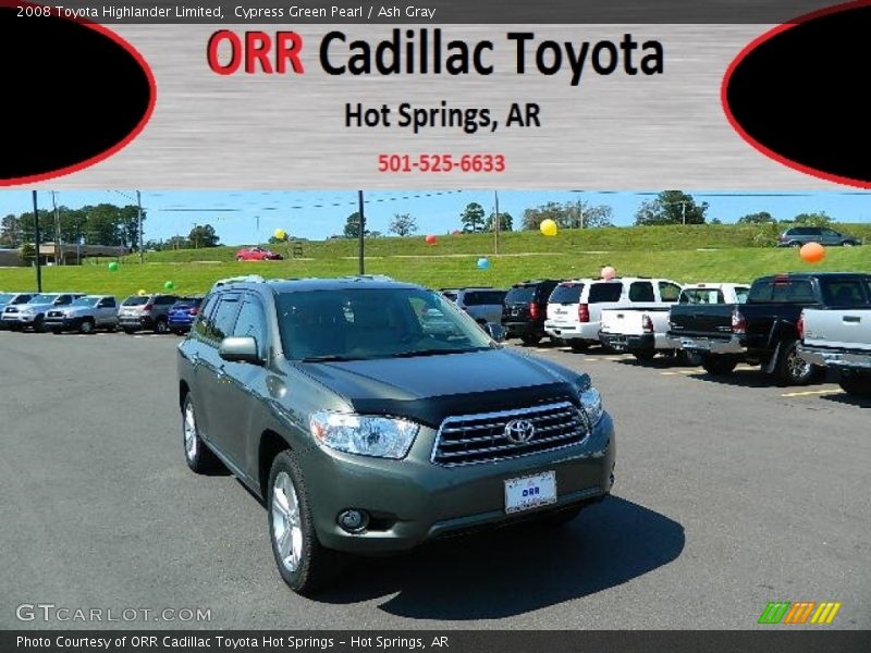 Cypress Green Pearl / Ash Gray 2008 Toyota Highlander Limited