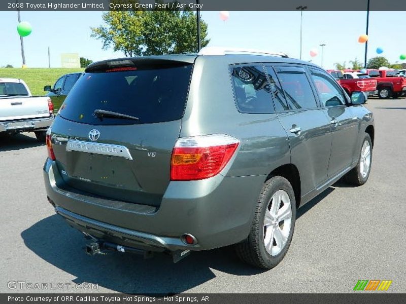 Cypress Green Pearl / Ash Gray 2008 Toyota Highlander Limited