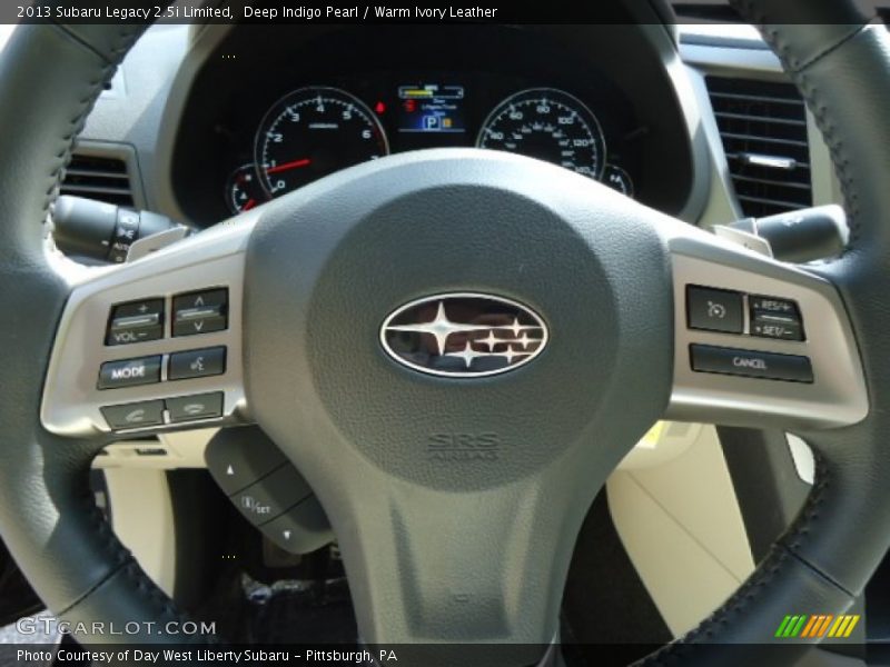 Deep Indigo Pearl / Warm Ivory Leather 2013 Subaru Legacy 2.5i Limited