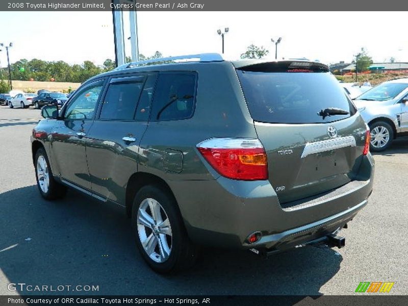 Cypress Green Pearl / Ash Gray 2008 Toyota Highlander Limited