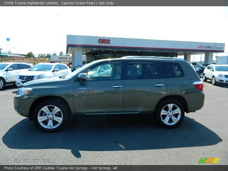 Cypress Green Pearl / Ash Gray 2008 Toyota Highlander Limited