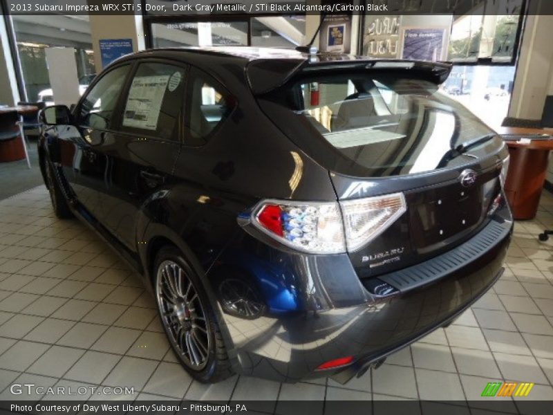 Dark Gray Metallic / STi Black Alcantara/Carbon Black 2013 Subaru Impreza WRX STi 5 Door