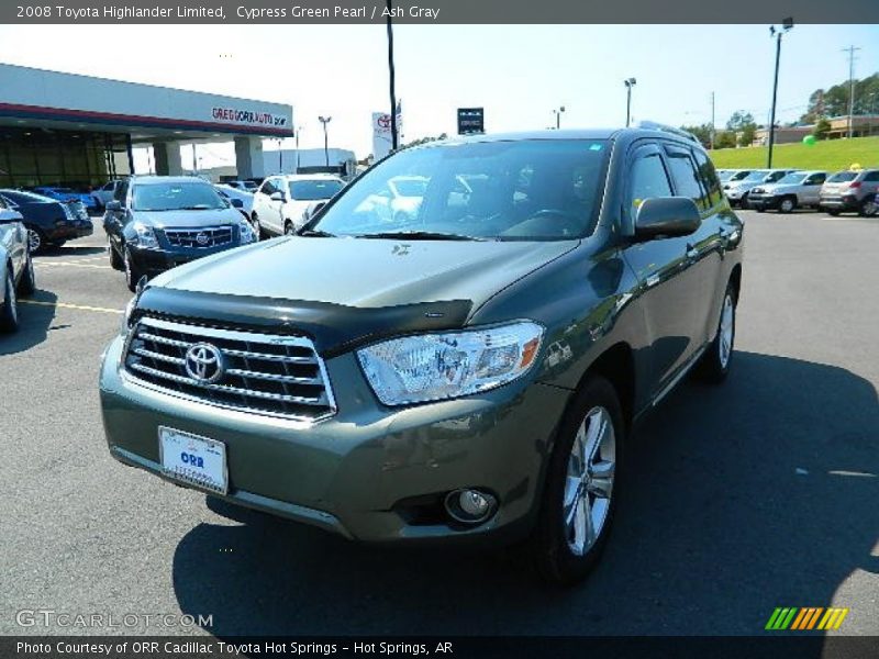 Cypress Green Pearl / Ash Gray 2008 Toyota Highlander Limited