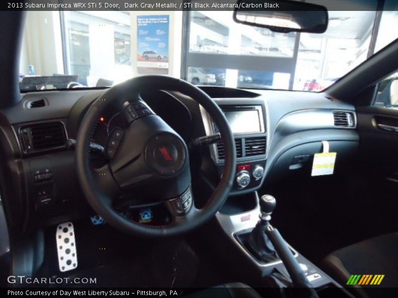 Dark Gray Metallic / STi Black Alcantara/Carbon Black 2013 Subaru Impreza WRX STi 5 Door
