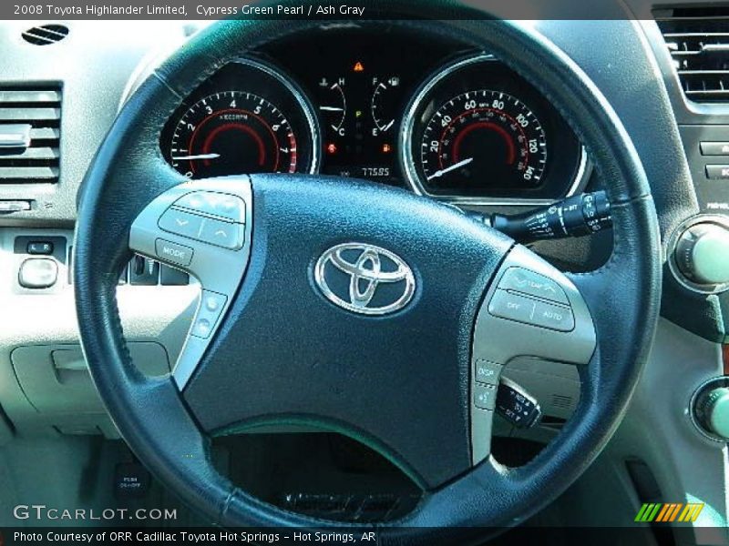 Cypress Green Pearl / Ash Gray 2008 Toyota Highlander Limited
