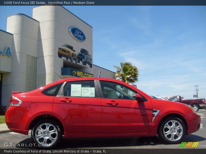 Vermillion Red / Medium Stone 2008 Ford Focus SES Sedan