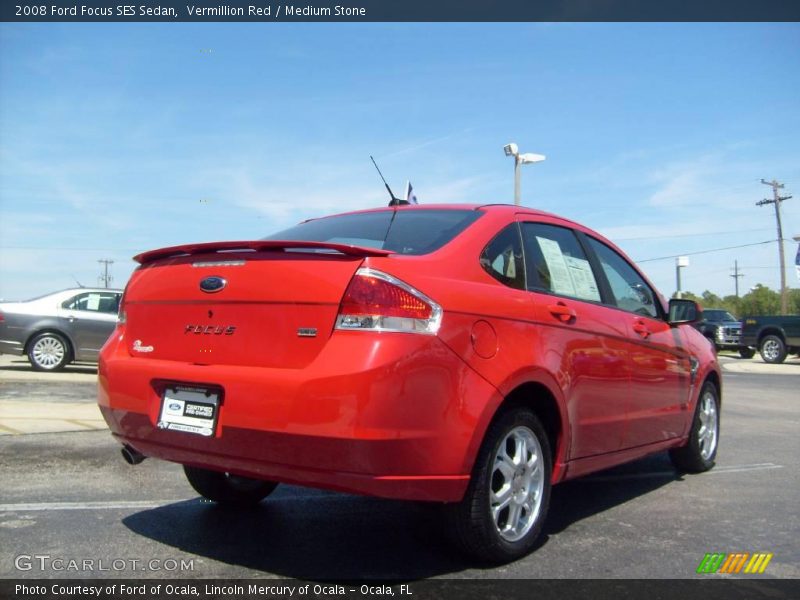 Vermillion Red / Medium Stone 2008 Ford Focus SES Sedan