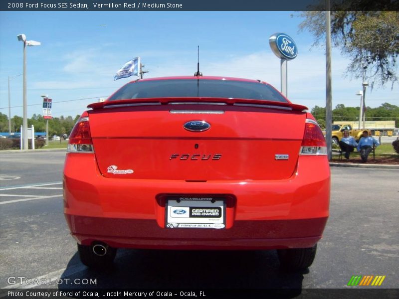 Vermillion Red / Medium Stone 2008 Ford Focus SES Sedan