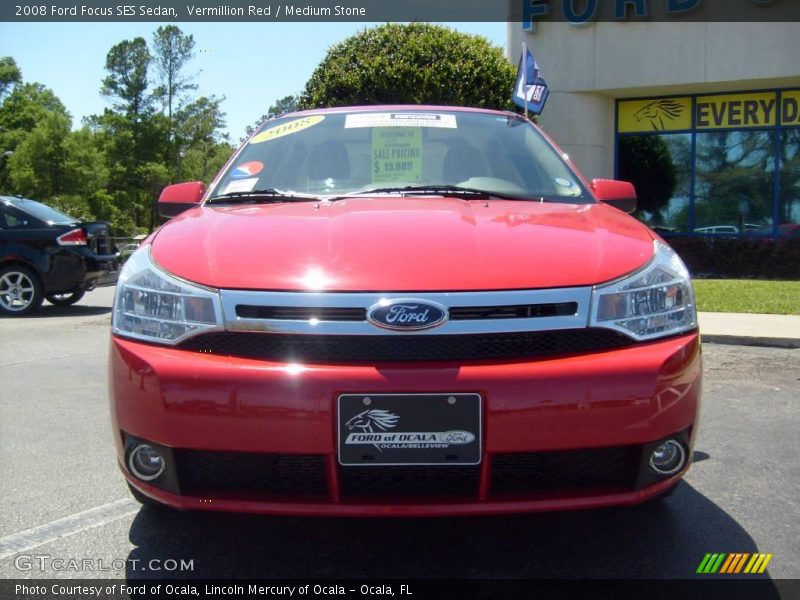 Vermillion Red / Medium Stone 2008 Ford Focus SES Sedan