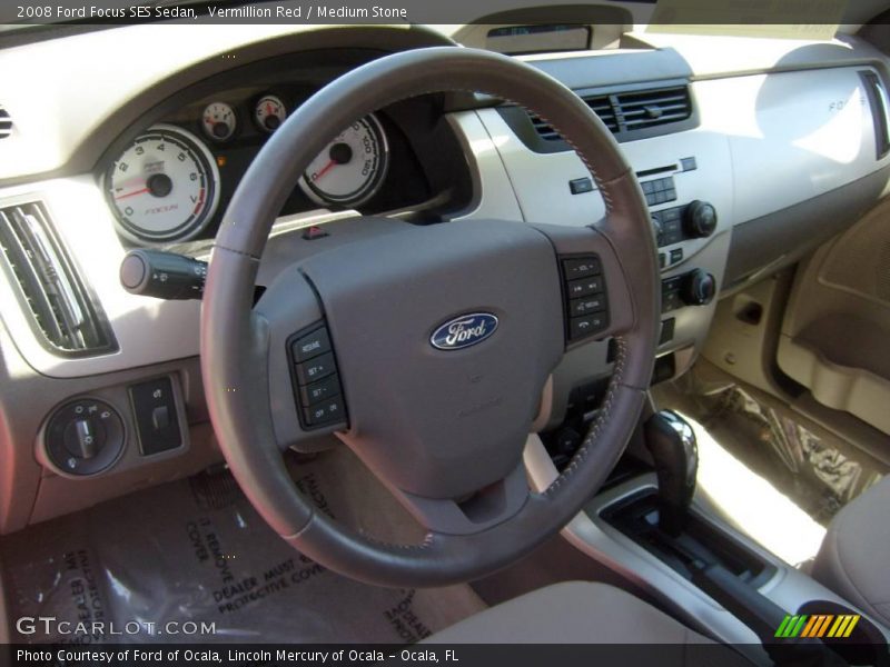 Vermillion Red / Medium Stone 2008 Ford Focus SES Sedan