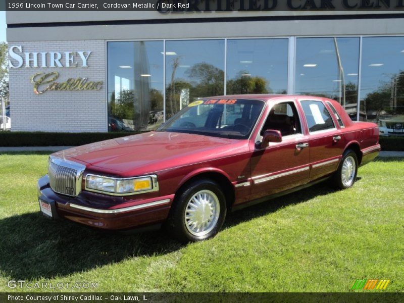 Cordovan Metallic / Dark Red 1996 Lincoln Town Car Cartier