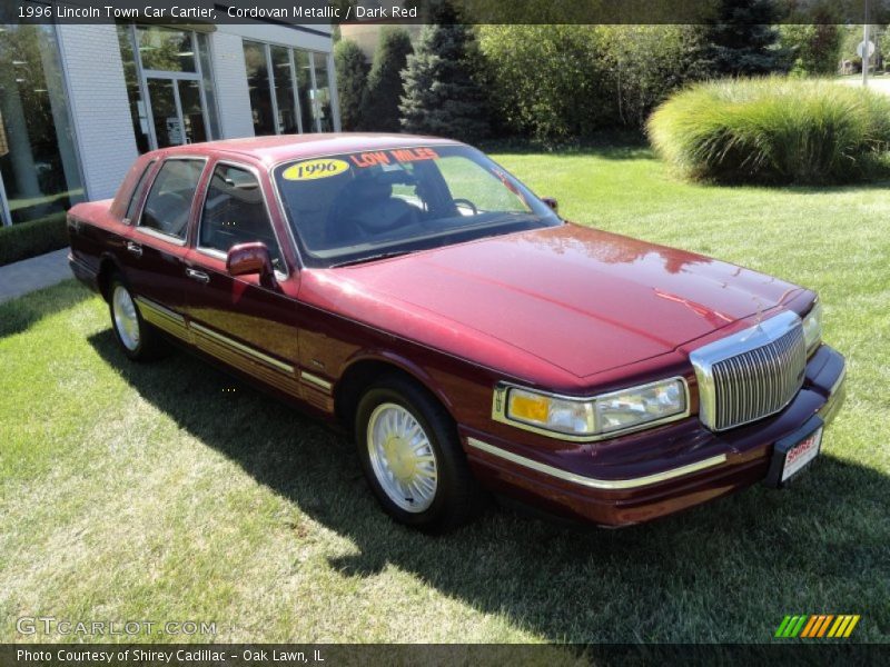 Cordovan Metallic / Dark Red 1996 Lincoln Town Car Cartier