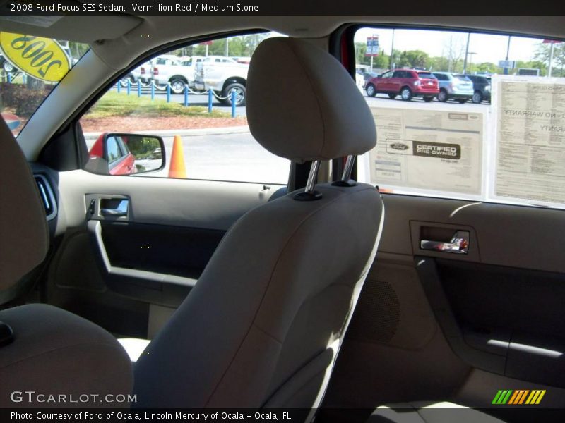 Vermillion Red / Medium Stone 2008 Ford Focus SES Sedan