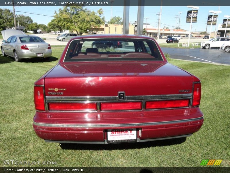 Cordovan Metallic / Dark Red 1996 Lincoln Town Car Cartier