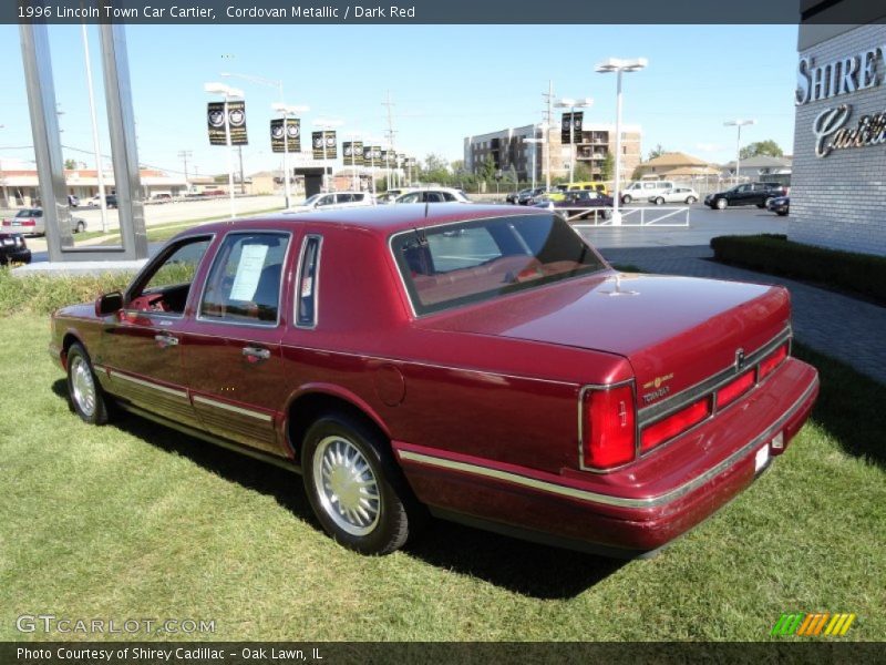 Cordovan Metallic / Dark Red 1996 Lincoln Town Car Cartier