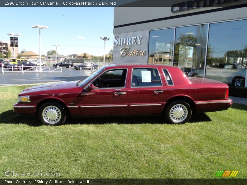 Cordovan Metallic / Dark Red 1996 Lincoln Town Car Cartier