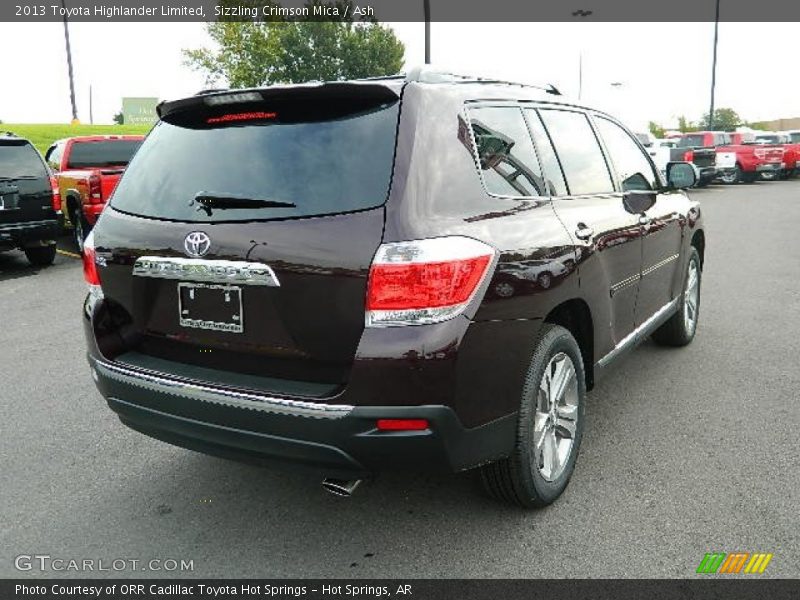 Sizzling Crimson Mica / Ash 2013 Toyota Highlander Limited