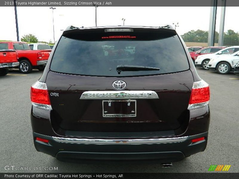 Sizzling Crimson Mica / Ash 2013 Toyota Highlander Limited