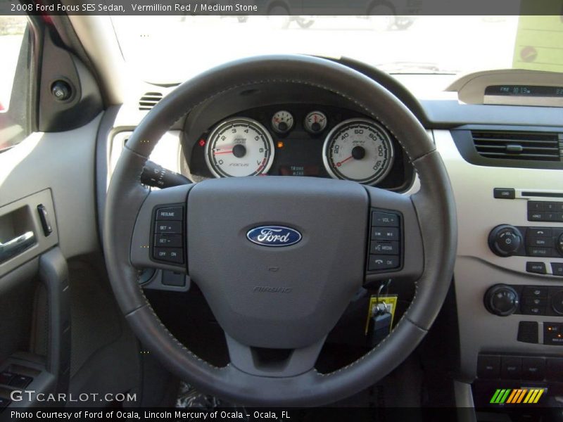 Vermillion Red / Medium Stone 2008 Ford Focus SES Sedan
