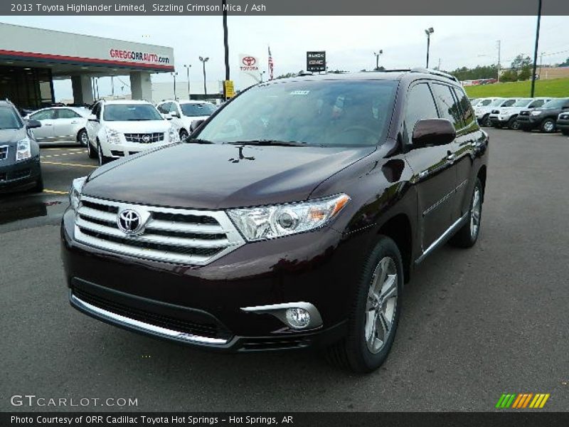 Sizzling Crimson Mica / Ash 2013 Toyota Highlander Limited
