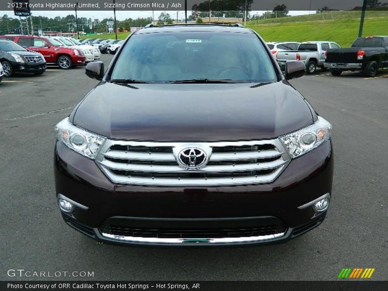 Sizzling Crimson Mica / Ash 2013 Toyota Highlander Limited