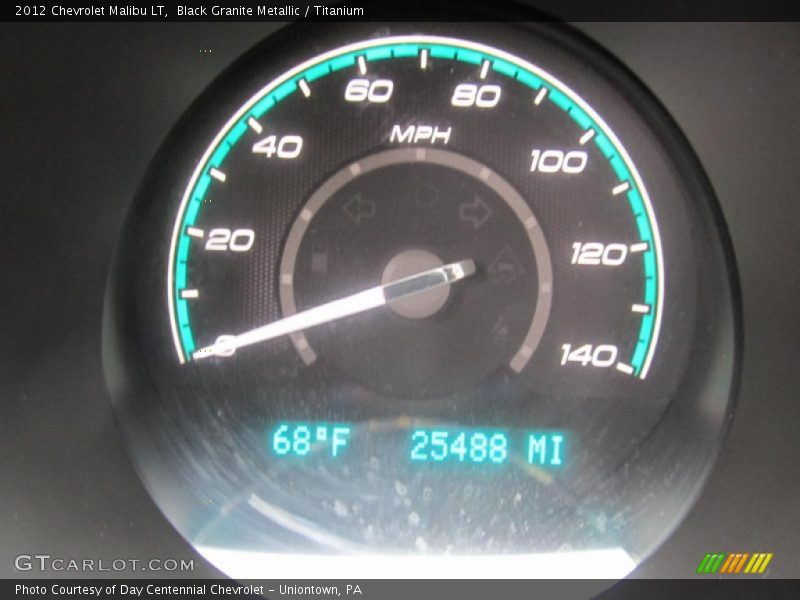 Black Granite Metallic / Titanium 2012 Chevrolet Malibu LT