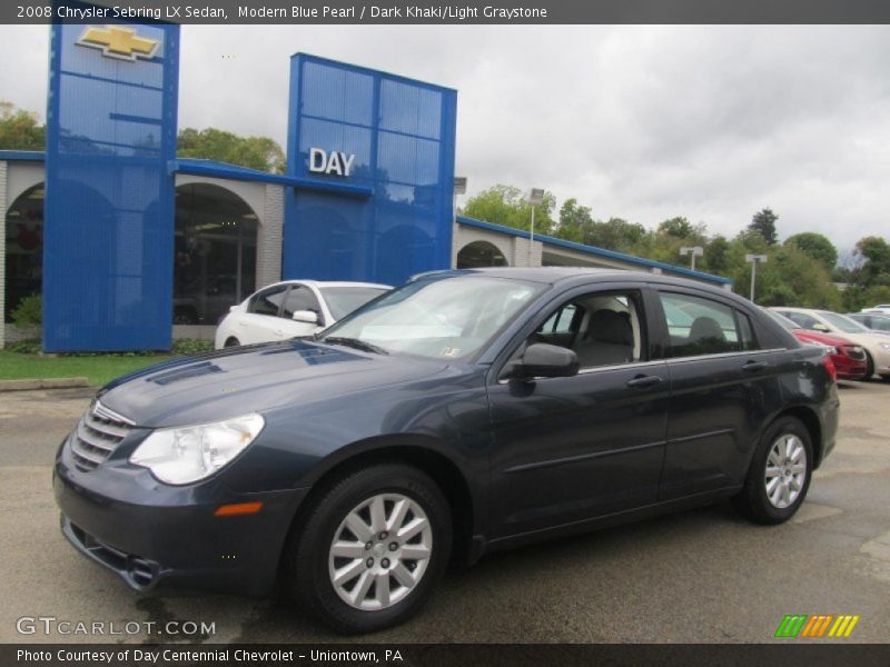 Modern Blue Pearl / Dark Khaki/Light Graystone 2008 Chrysler Sebring LX Sedan