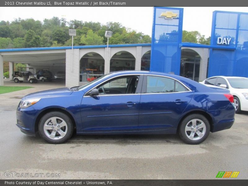 Blue Topaz Metallic / Jet Black/Titanium 2013 Chevrolet Malibu LS