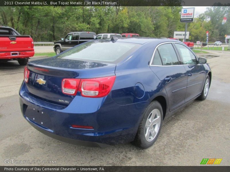 Blue Topaz Metallic / Jet Black/Titanium 2013 Chevrolet Malibu LS