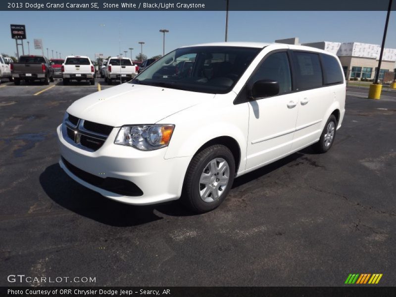 Stone White / Black/Light Graystone 2013 Dodge Grand Caravan SE