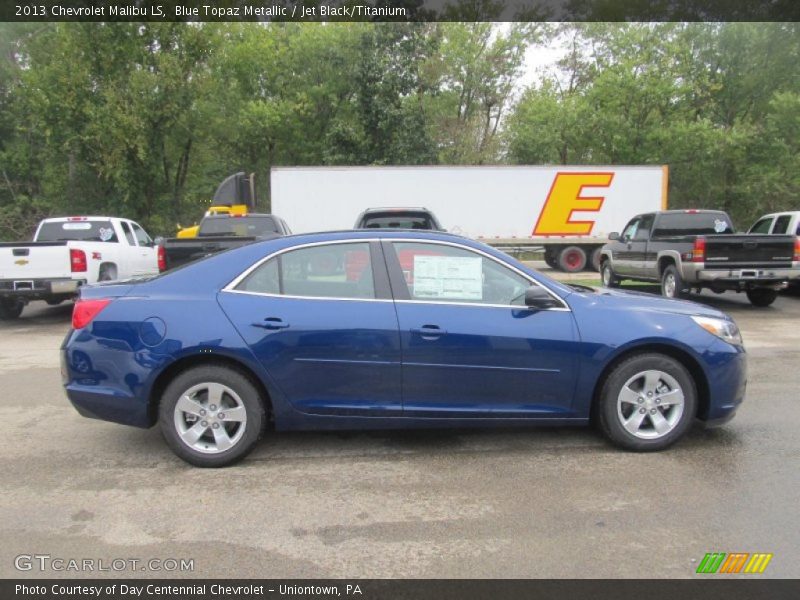 Blue Topaz Metallic / Jet Black/Titanium 2013 Chevrolet Malibu LS