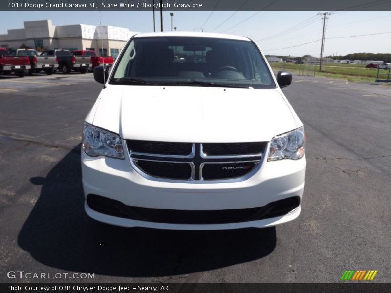 Stone White / Black/Light Graystone 2013 Dodge Grand Caravan SE