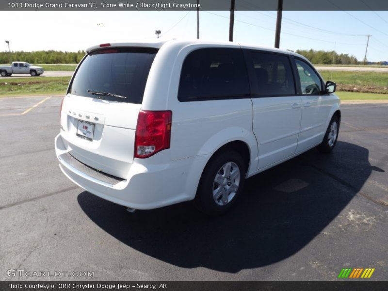 Stone White / Black/Light Graystone 2013 Dodge Grand Caravan SE