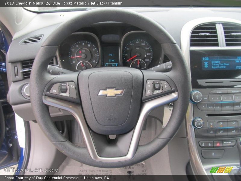 Blue Topaz Metallic / Jet Black/Titanium 2013 Chevrolet Malibu LS