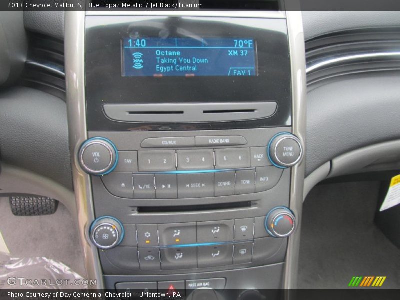 Blue Topaz Metallic / Jet Black/Titanium 2013 Chevrolet Malibu LS