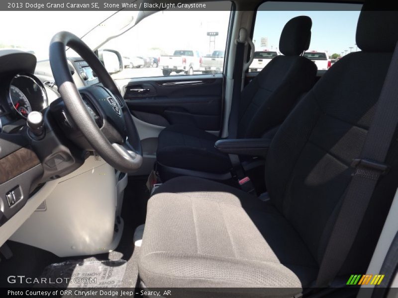 Stone White / Black/Light Graystone 2013 Dodge Grand Caravan SE