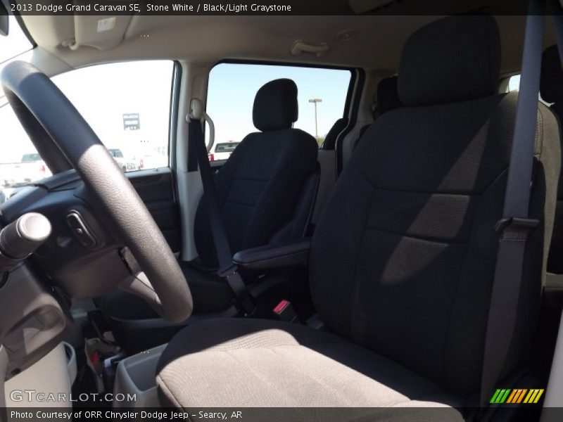 Stone White / Black/Light Graystone 2013 Dodge Grand Caravan SE