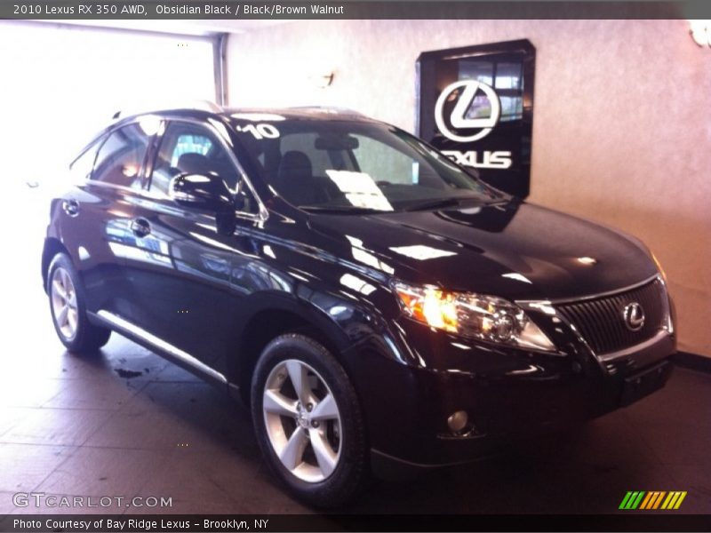 Obsidian Black / Black/Brown Walnut 2010 Lexus RX 350 AWD