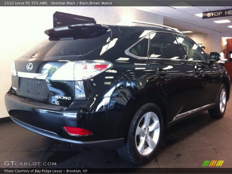 Obsidian Black / Black/Brown Walnut 2010 Lexus RX 350 AWD