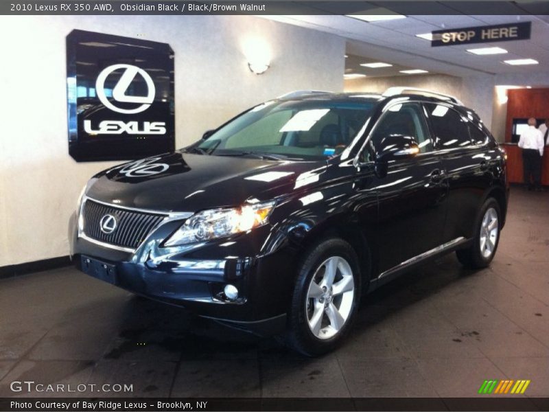 Obsidian Black / Black/Brown Walnut 2010 Lexus RX 350 AWD