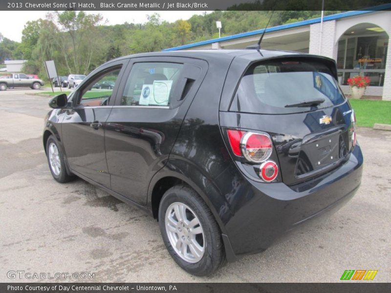 Black Granite Metallic / Jet Black/Brick 2013 Chevrolet Sonic LT Hatch