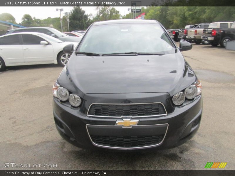 Black Granite Metallic / Jet Black/Brick 2013 Chevrolet Sonic LT Hatch