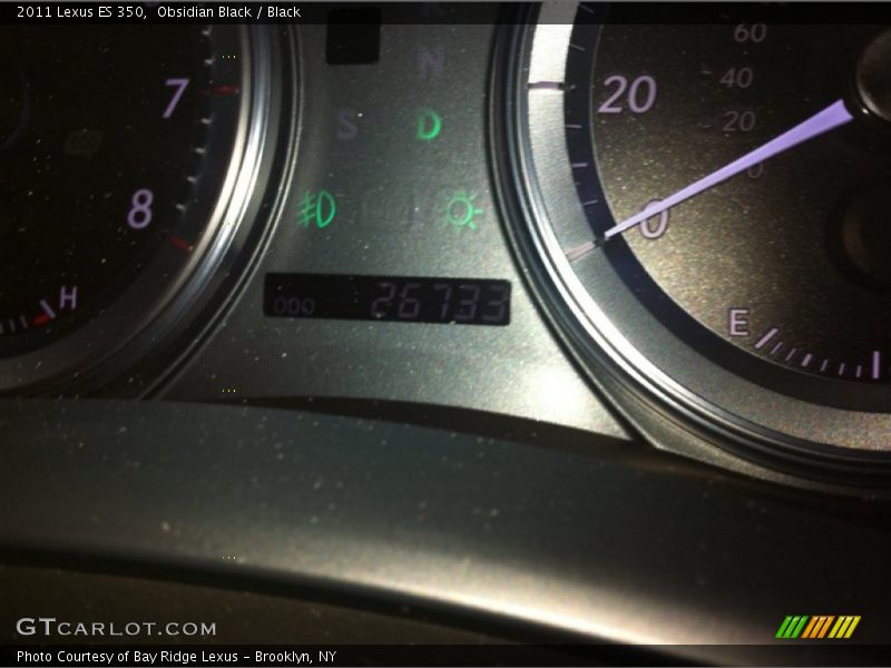 Obsidian Black / Black 2011 Lexus ES 350